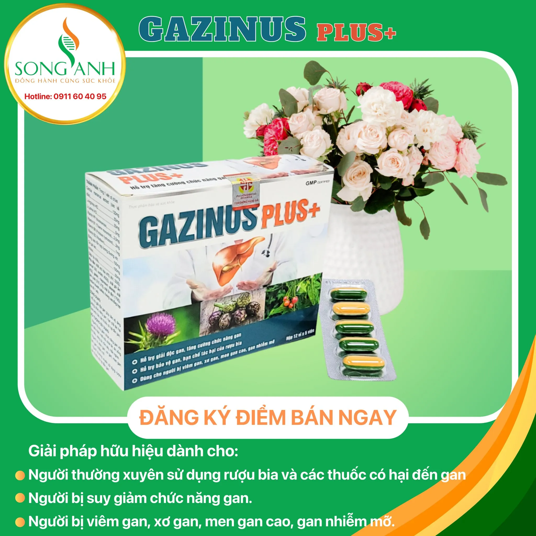 Viên bổ gan Gazinus plus+